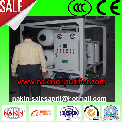 Vacuum transformer oil purifier with double stages